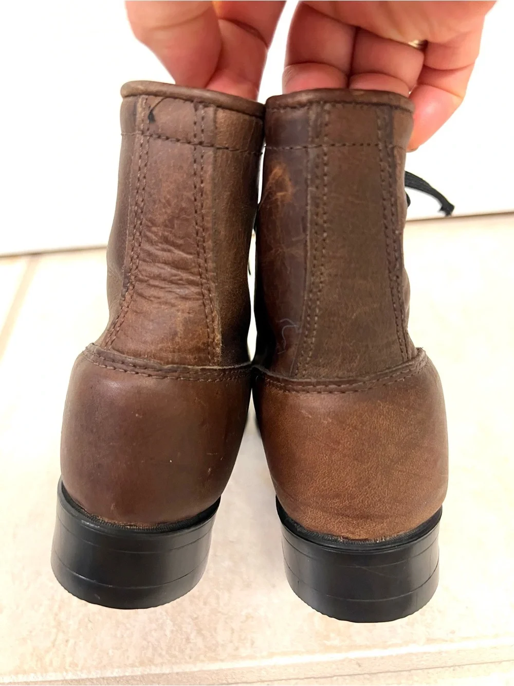 Durango 10.5 D Toddler Leather Lace Up Farm Ranch‎ Western Boots distressed boho